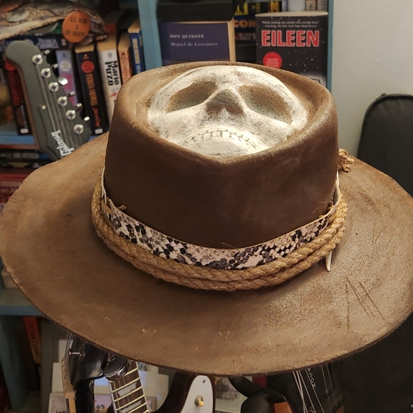 Western Skull Gambler Hat